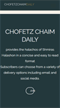 Mobile Screenshot of chofetzchaimdaily.org