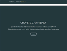 Tablet Screenshot of chofetzchaimdaily.org